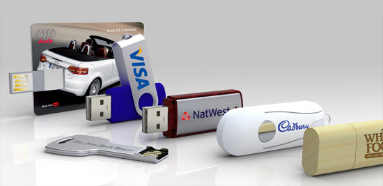 Diferentes modelos de pen drives USB